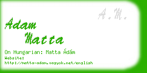 adam matta business card